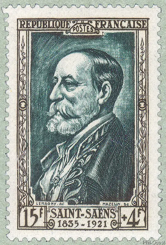 France - Célébrités françaises – Camille Saint-Saëns (1955)