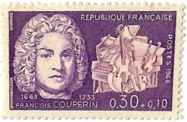 France - Timbre semi-postal commémoratif — François Couperin (1968)